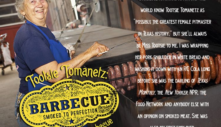 Opening spread of Round Top Register's story on pitmaster Tootsie Tomanetz