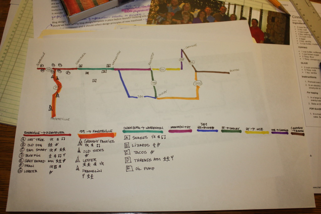 Round Top Antiques Show Map in Progress