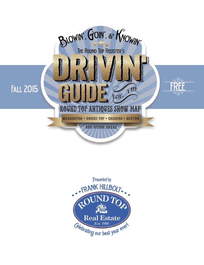 Round Top Register Drivin' Guide Antiques Show Map