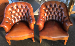 McLaren's of Round Top leather chairs