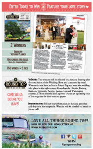 Round Top Wedding Show Ad for Round Top Register