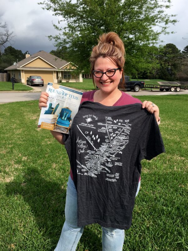 Round Top Antiques Show Tshirt and Tara Royer Steele