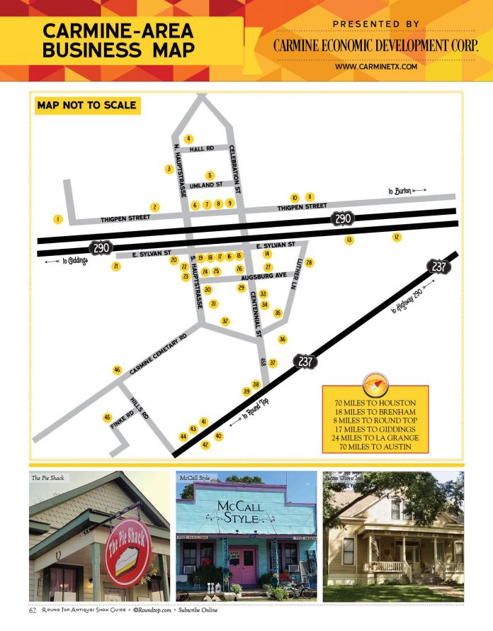 Carmine Texas Open for Business Spring 2017