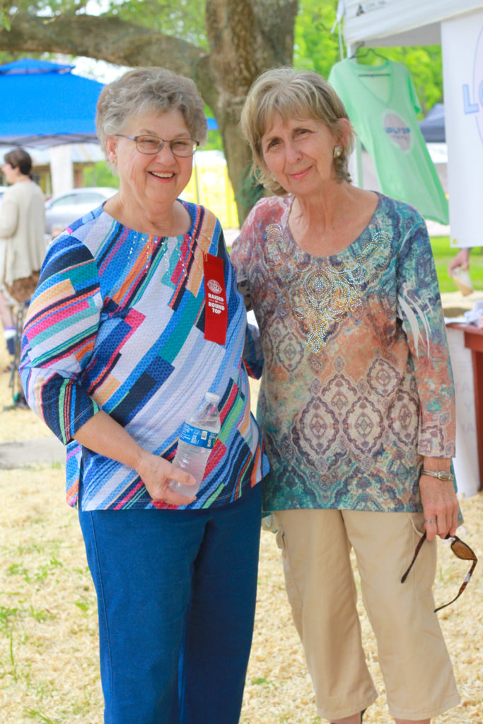 Pearlie Wagner and Maydelle Copeland enjoy the festivities