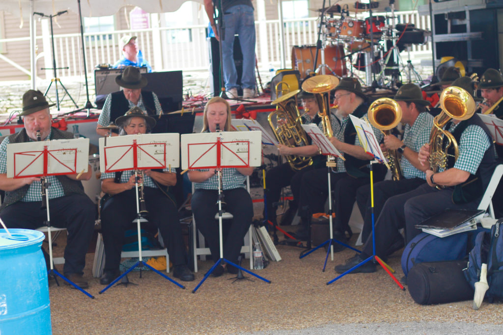 The Round Top Brass Band gets the party started