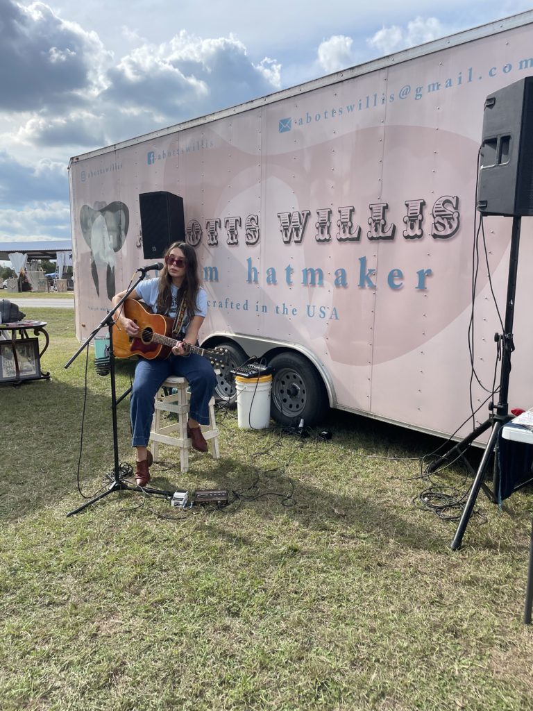 Kristina Murray performs at the Maker's Mart