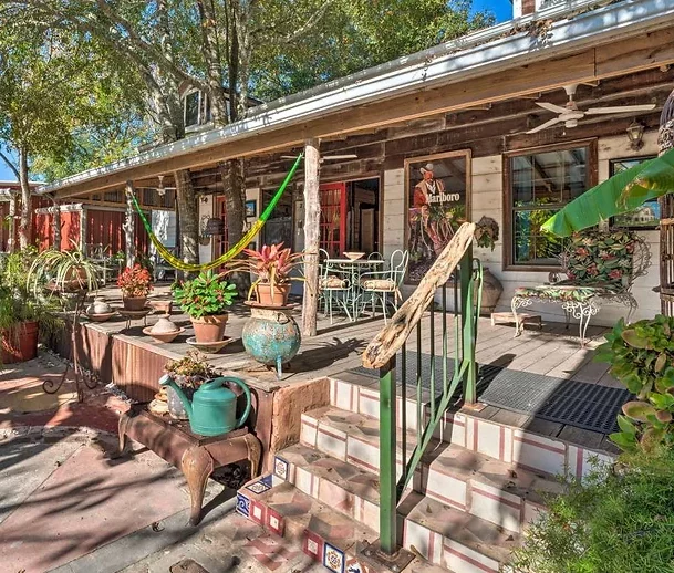 The porch at Bediko's International Retreat makes for an ideal lounging spot.