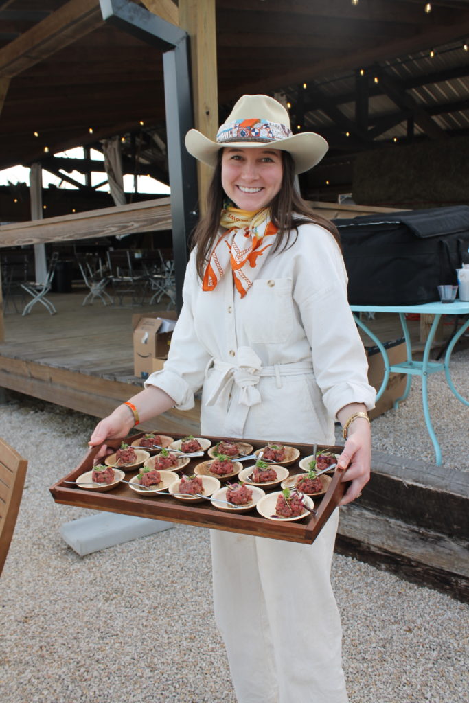 Alli-Stark-serving-Steak-Tartare