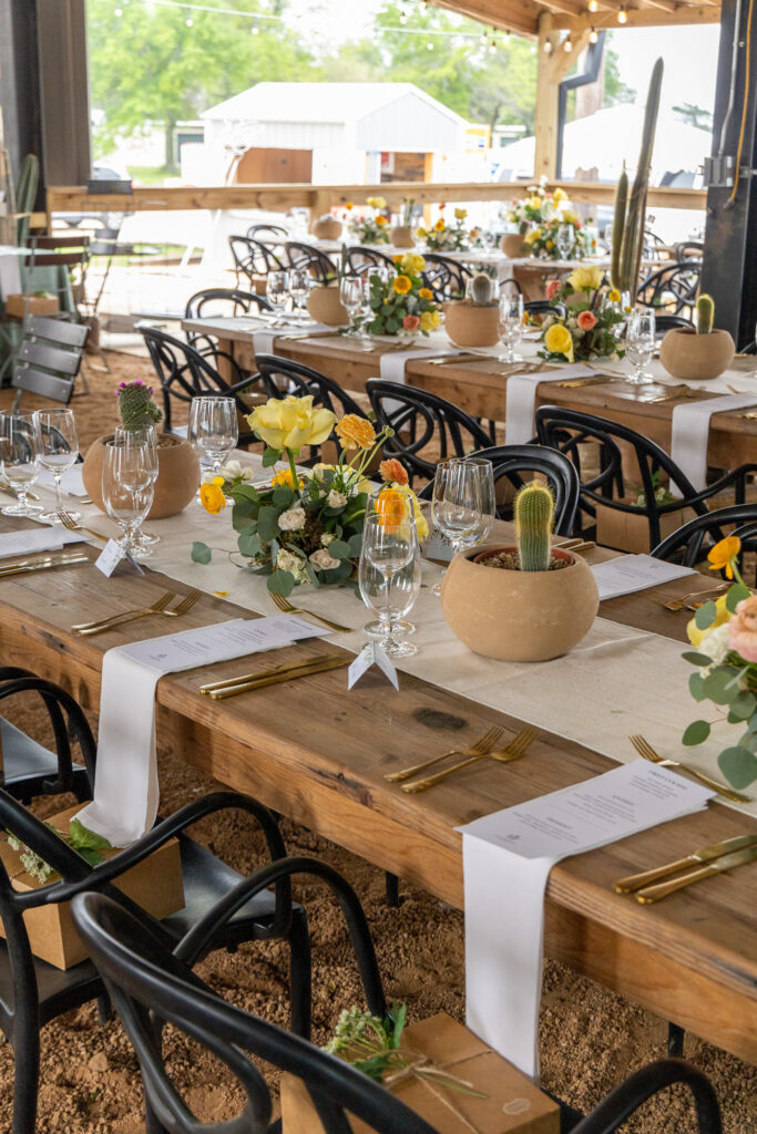 Awaiting the sumptuous French Vietnamese feast prepared by A Fare Extraordinaire at The Halles Benjamin Moore Designer Dinner (Photo by Jordan Geibel)