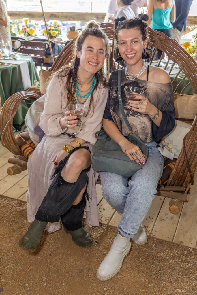 Eloisa Flores, Brooke Drake at The Halles Benjamin Moore Designer Dinner (Photo by Jordan Geibel)