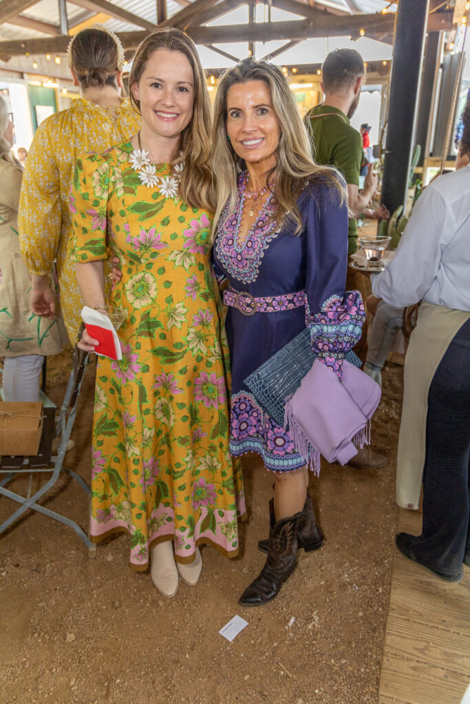 Emily Carrere, Catherine Giuffre at The Halles Benjamin Moore Designer Dinner (Photo by Jordan Geibel)