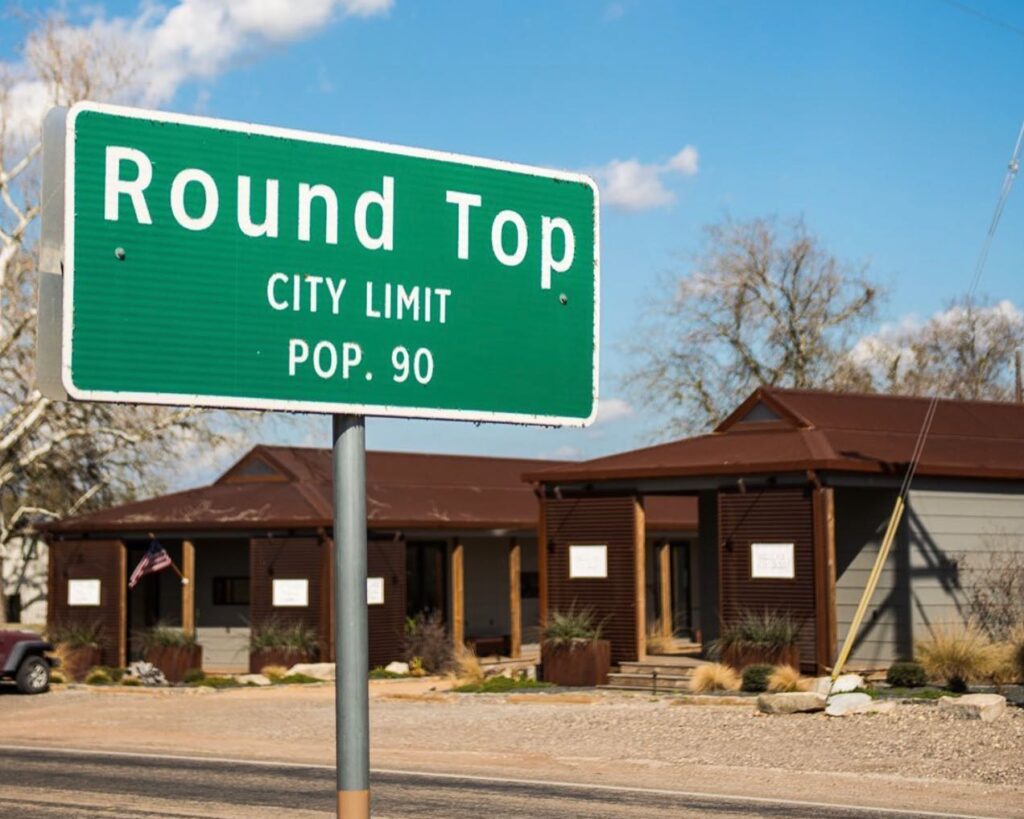 Round Top’s population goes down to its normal numbers outside of the antiques show, making for pleasant weekends of leisurely shopping and dining. (photo courtesy Round Top Village)