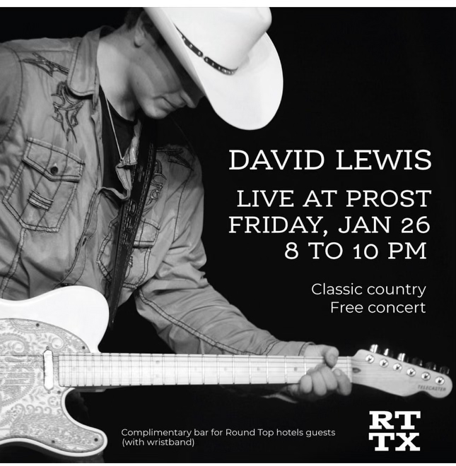 Live Lewis David Lewis LIVE at Prost - Round Top