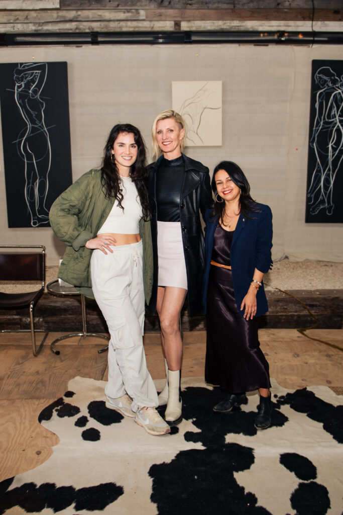 RDS_1814 Haley Bowen Fine Art’s Haley Bowen, Zuzana Kastleman, Maurishka Pinedo (Photo by Heather Robards)