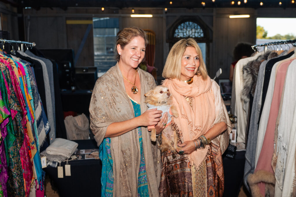 RDS_2249 La Lo La Clothing’s Leah Malasko with Owen Wilson the dog, Clemencia Larimore (Photo by Heather Robards)