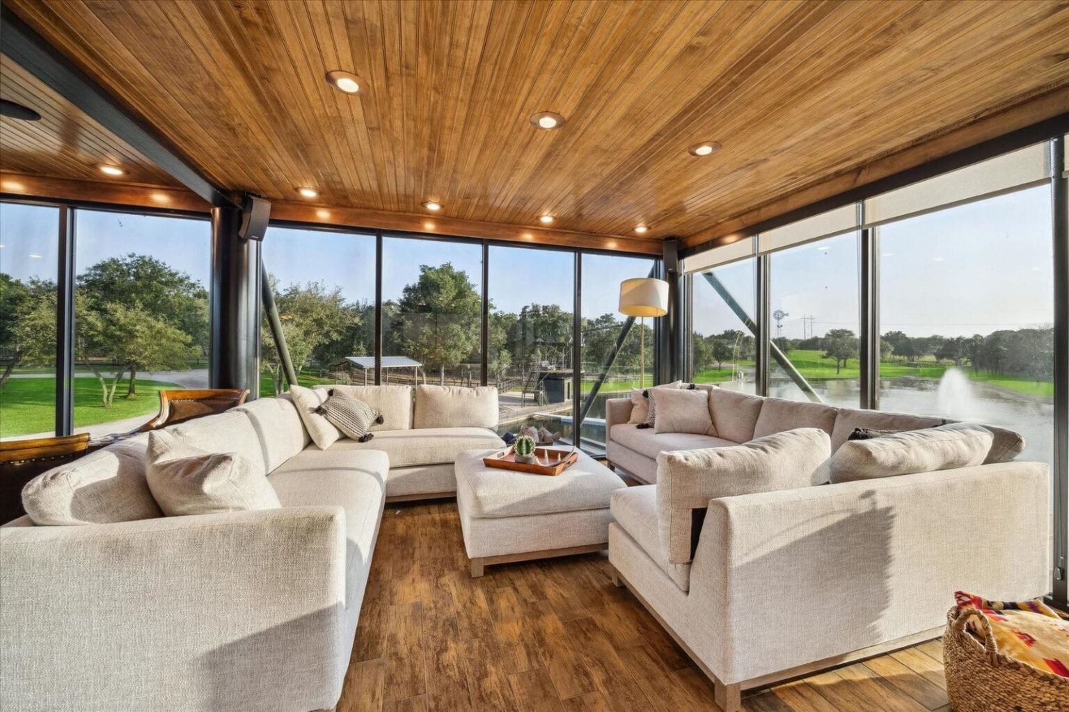 This 5 75 million glass house is made for entertaining the ranch of