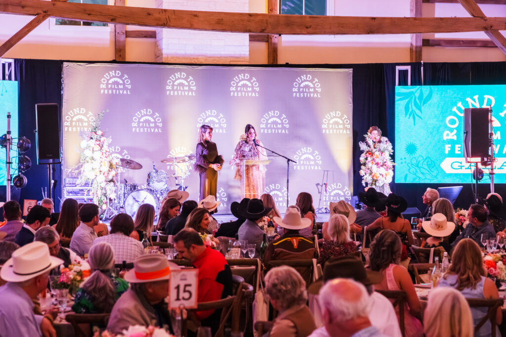 Co-founders Skylar & Shanna Schanen address the crowd