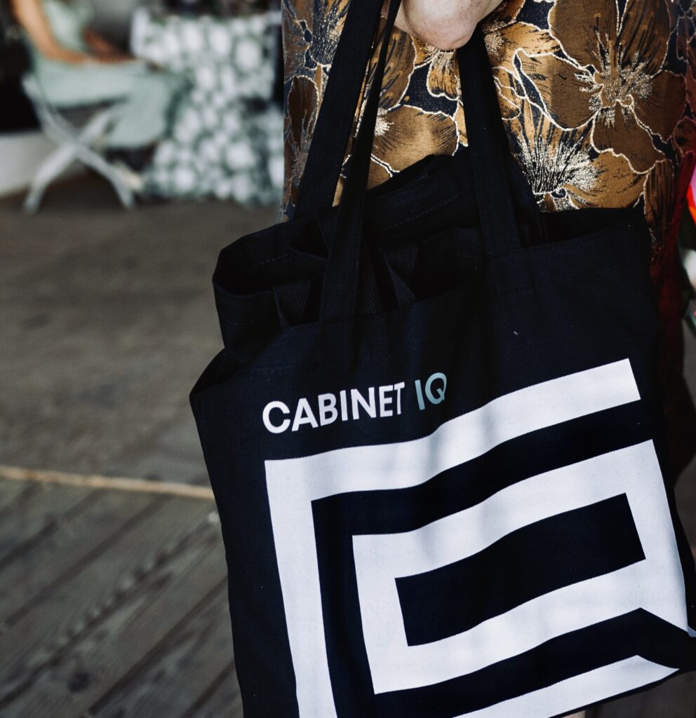 Gift bags from presenting sponsor Cabinet IQ