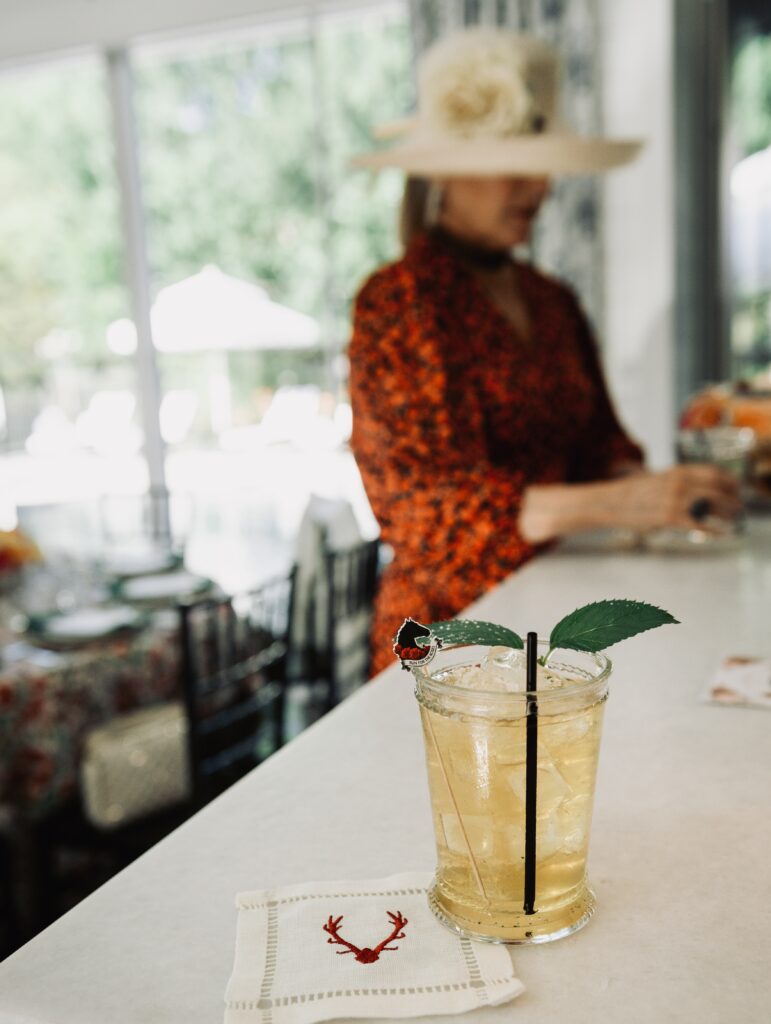 Mint julep and Kathy Young (Photo by Heather Robards)